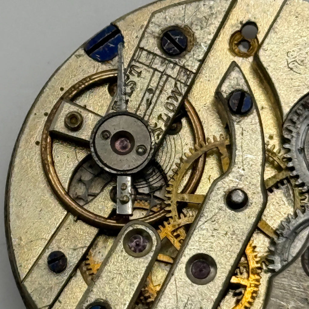 Cylinder Escapement Pocket Watch Movement - Unidentified - Parts / Repair 33.9mm