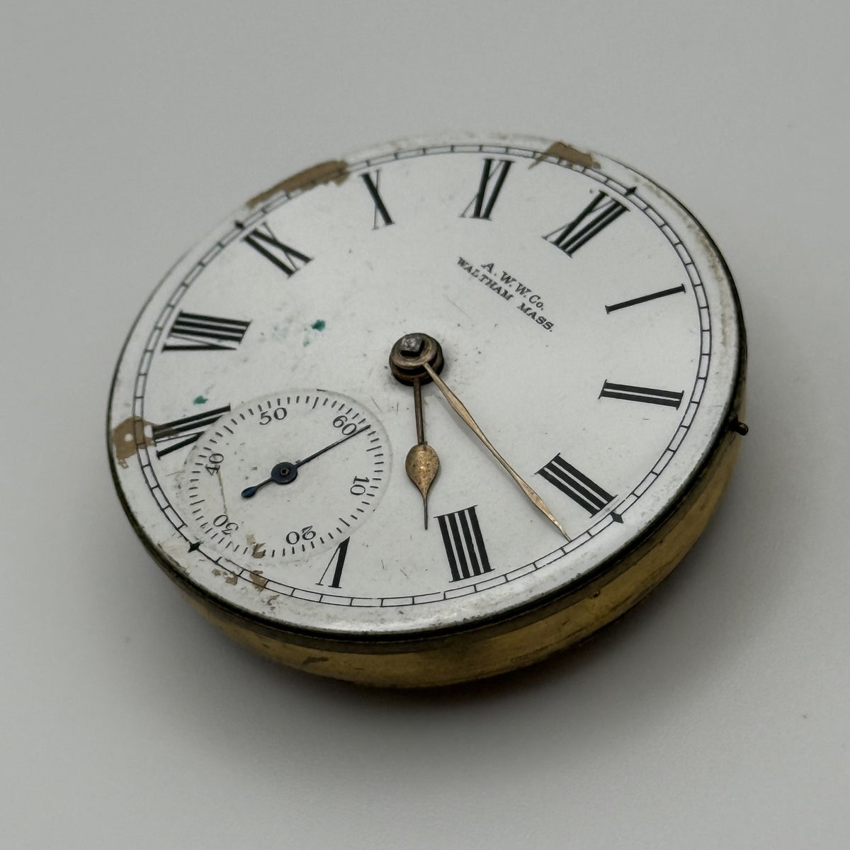 Waltham Export Watch Movement Model 1883 Key Wind 7J American Antique 18s Parts