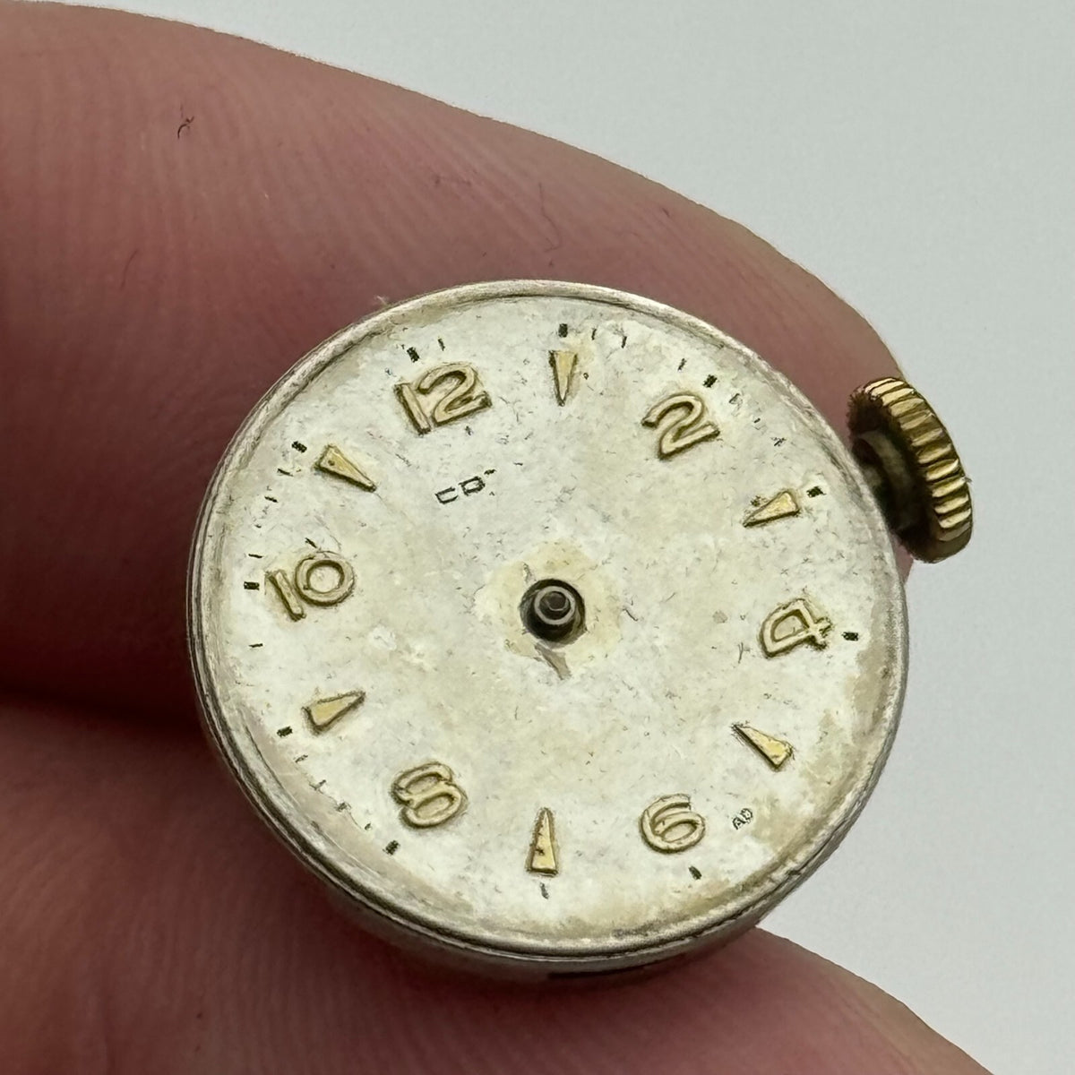 Revue 49 Watch Movement - Vertex Partial 15 Jewels - For Parts / Repair - 17.4mm