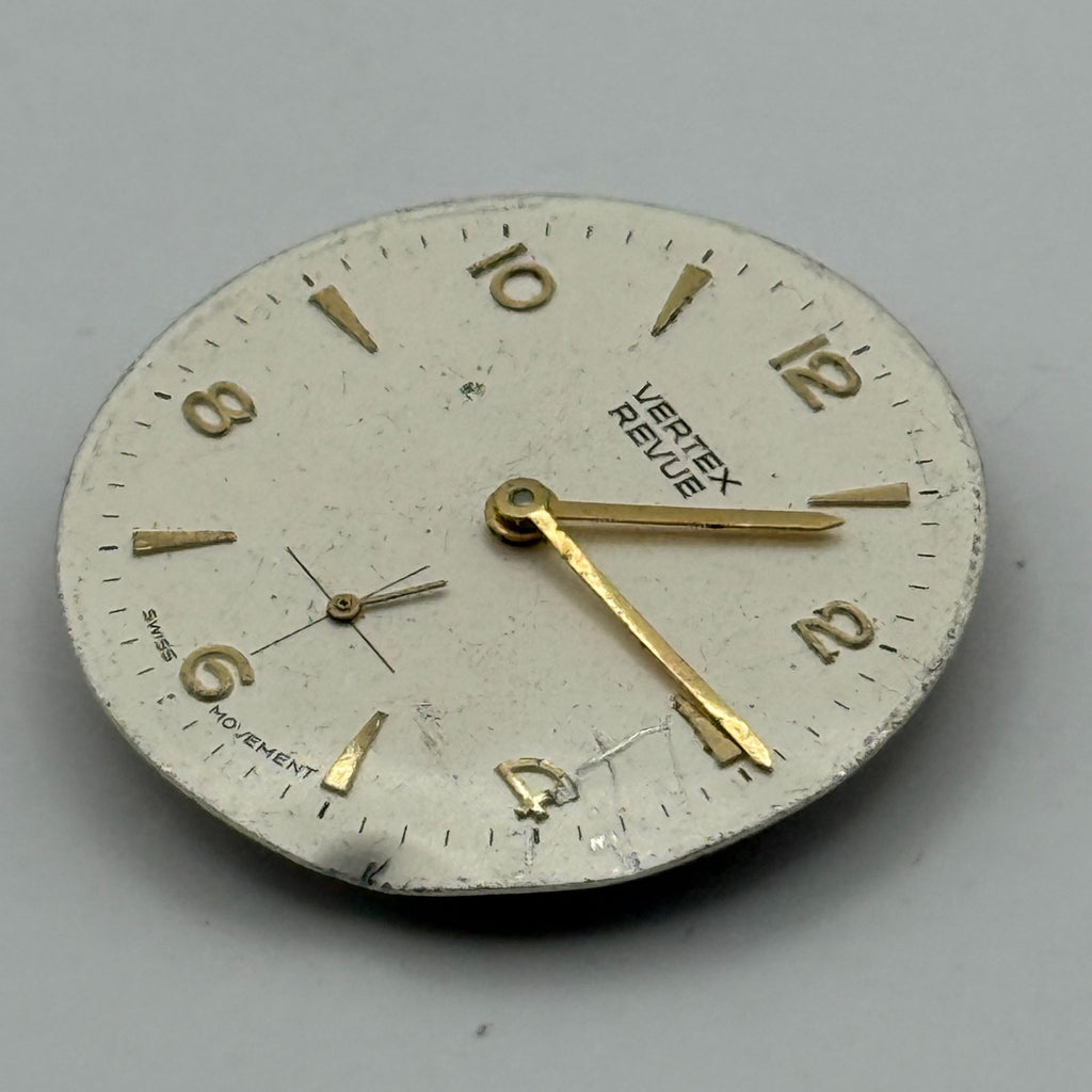 Vertex Revue 77.1 Watch Movement 17 Jewels Swiss Running Manual Wind Parts 26mm