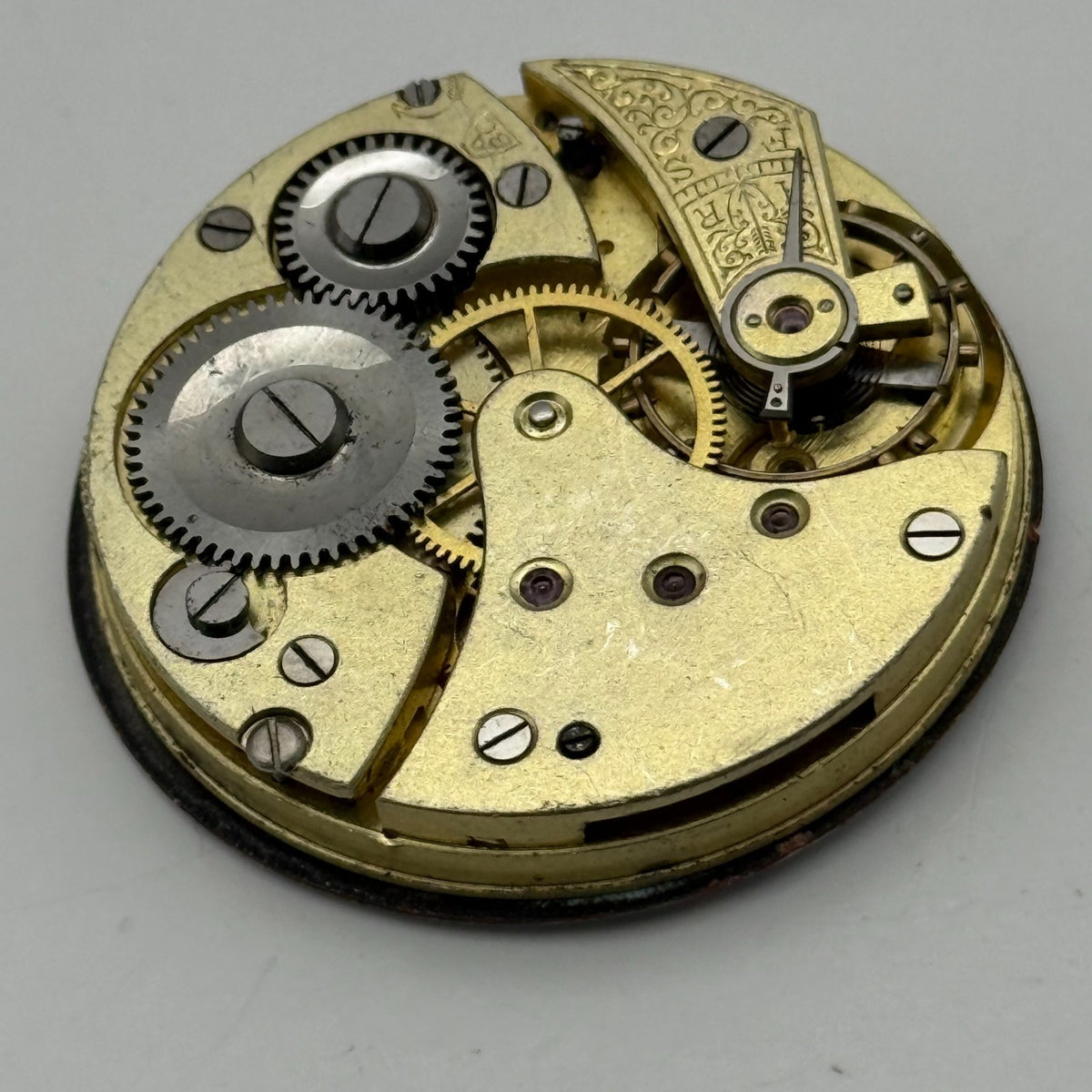 ABC Pocket Watch Movement Running Open Face 24 Hour Dial Parts Repair 40mm