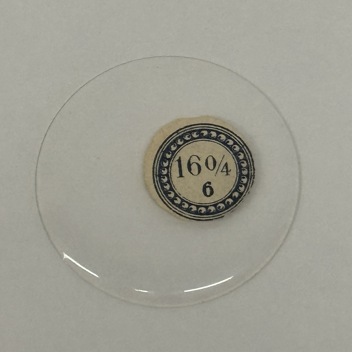 40mm Pocket Watch Glass / Crystal - 16 0/4 - 6 - 1.8mm Height - Rawco - Antique