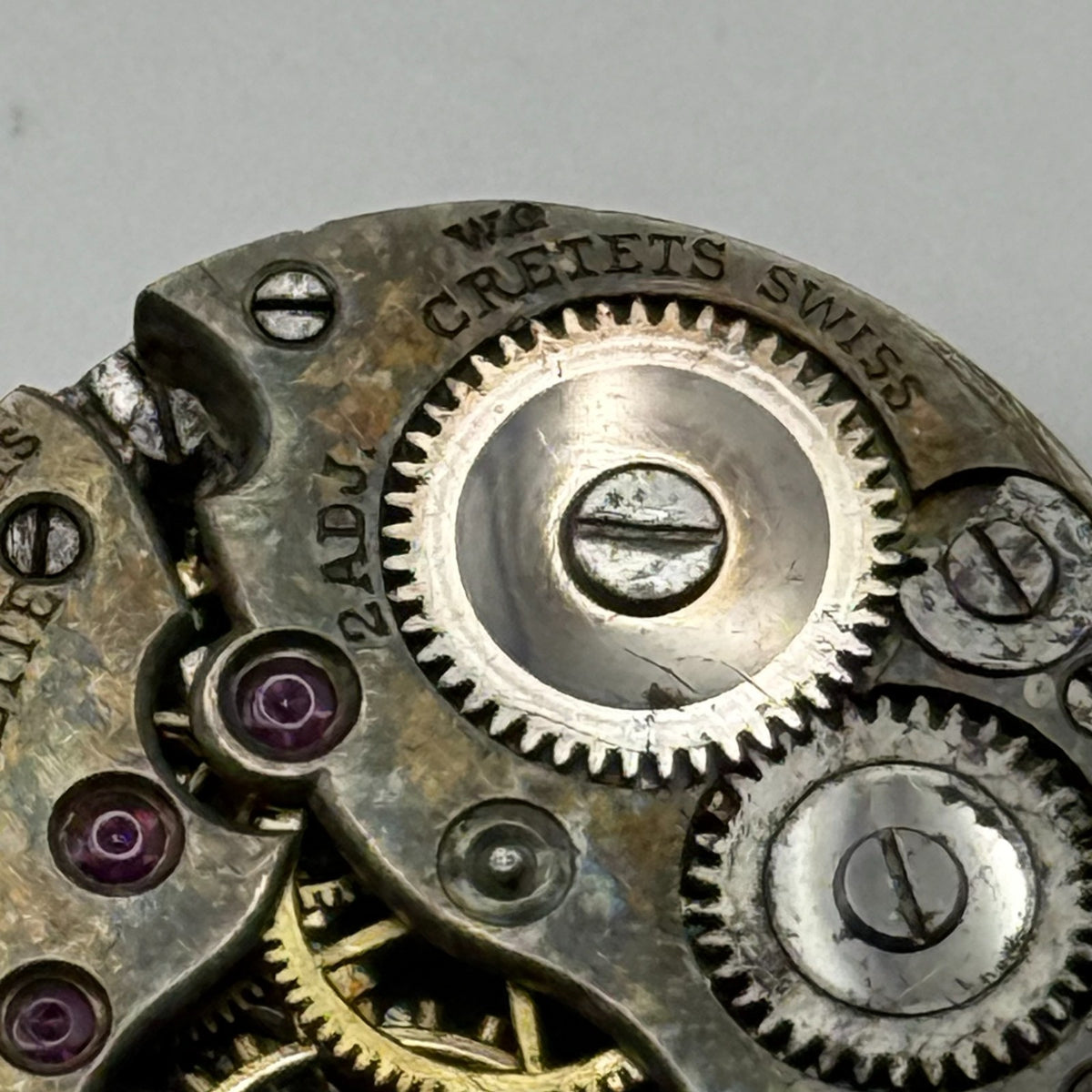 Cretets Watch Movement Ginette Swiss 16 Jewels Manual Wind Parts Repair 21.3mm