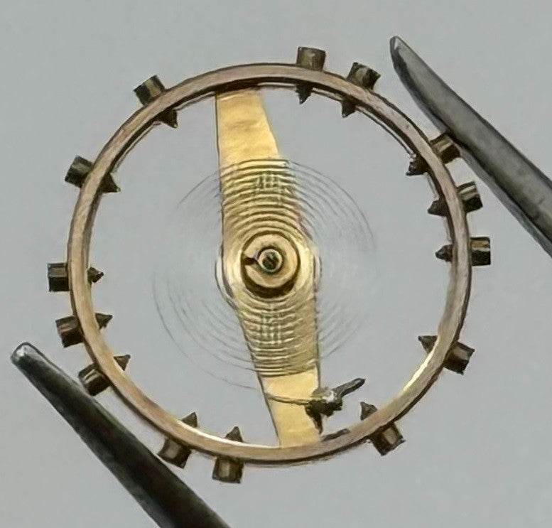 Derby 40 Balance Wheel Complete And Spring 8¾’’’ 102 M Watch Movement Parts NOS