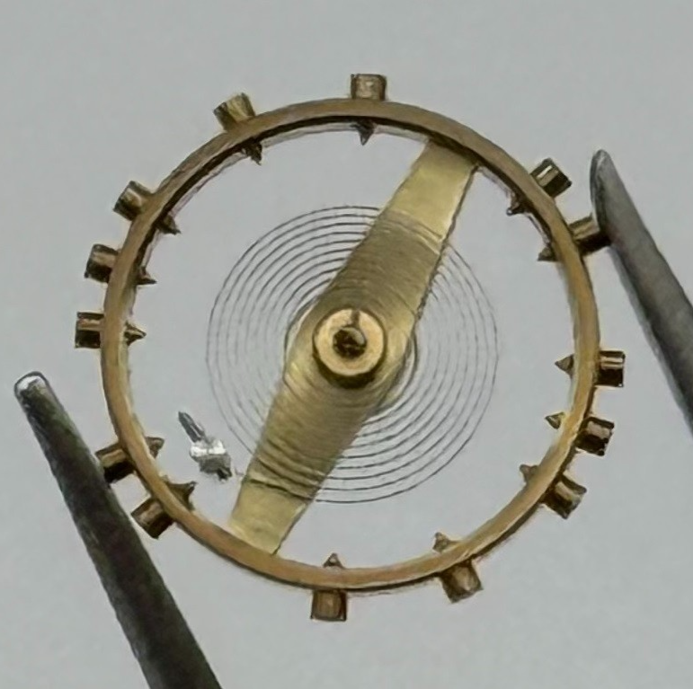 Bauer Balance Wheel Complete And Spring 5¼’’’ Renata 496 Watch Movement Parts