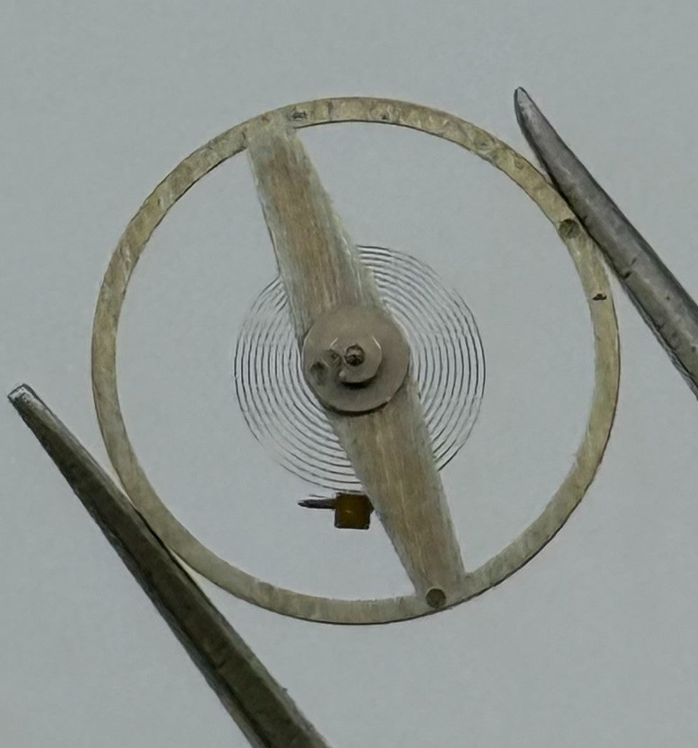 Junghans 93 Balance Wheel Complete And Spring Progress Watch Movement Parts NOS