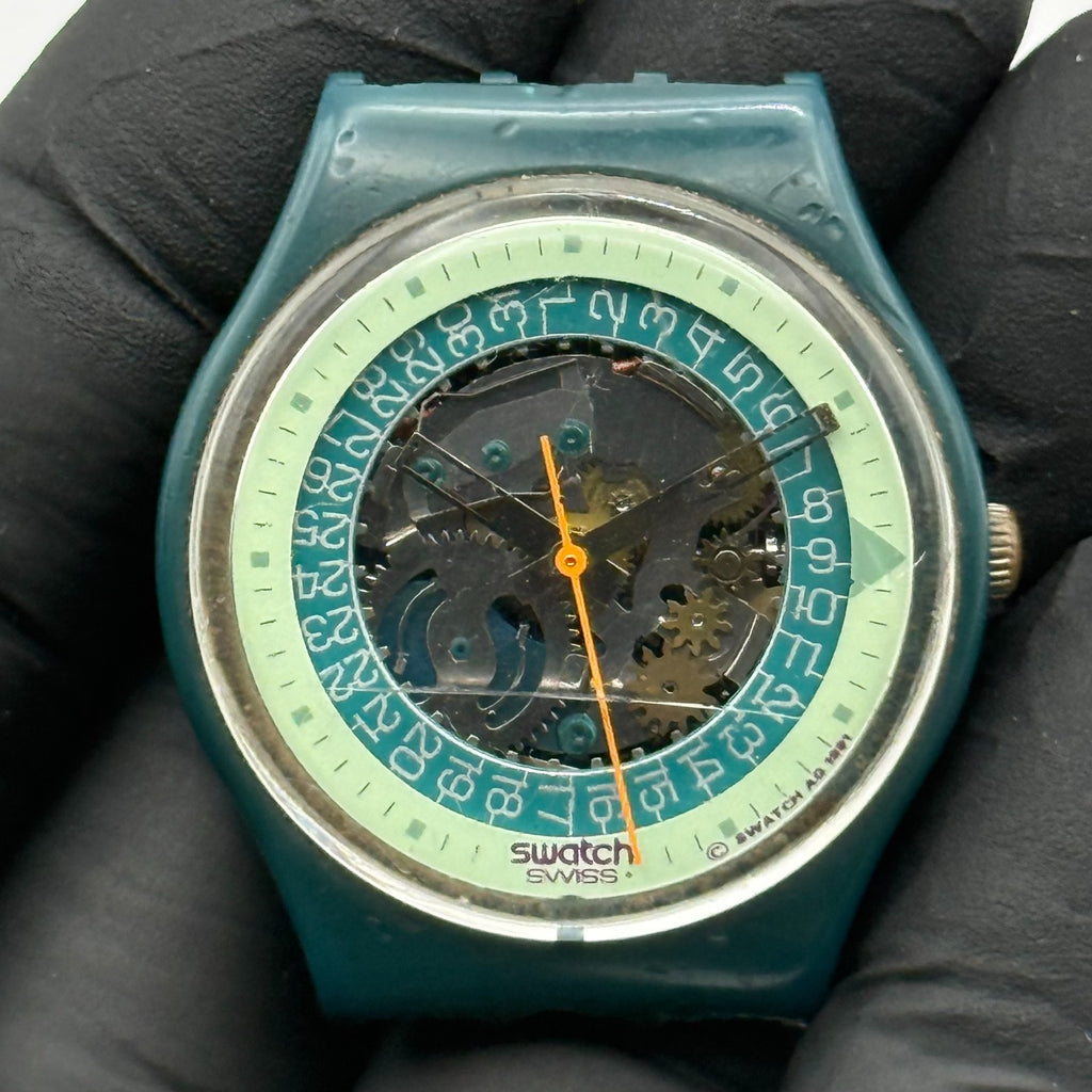 Vintage Swatch Gents Watch GG403 Steel Lite 1991 ETA Quartz Swiss 33mm Parts 