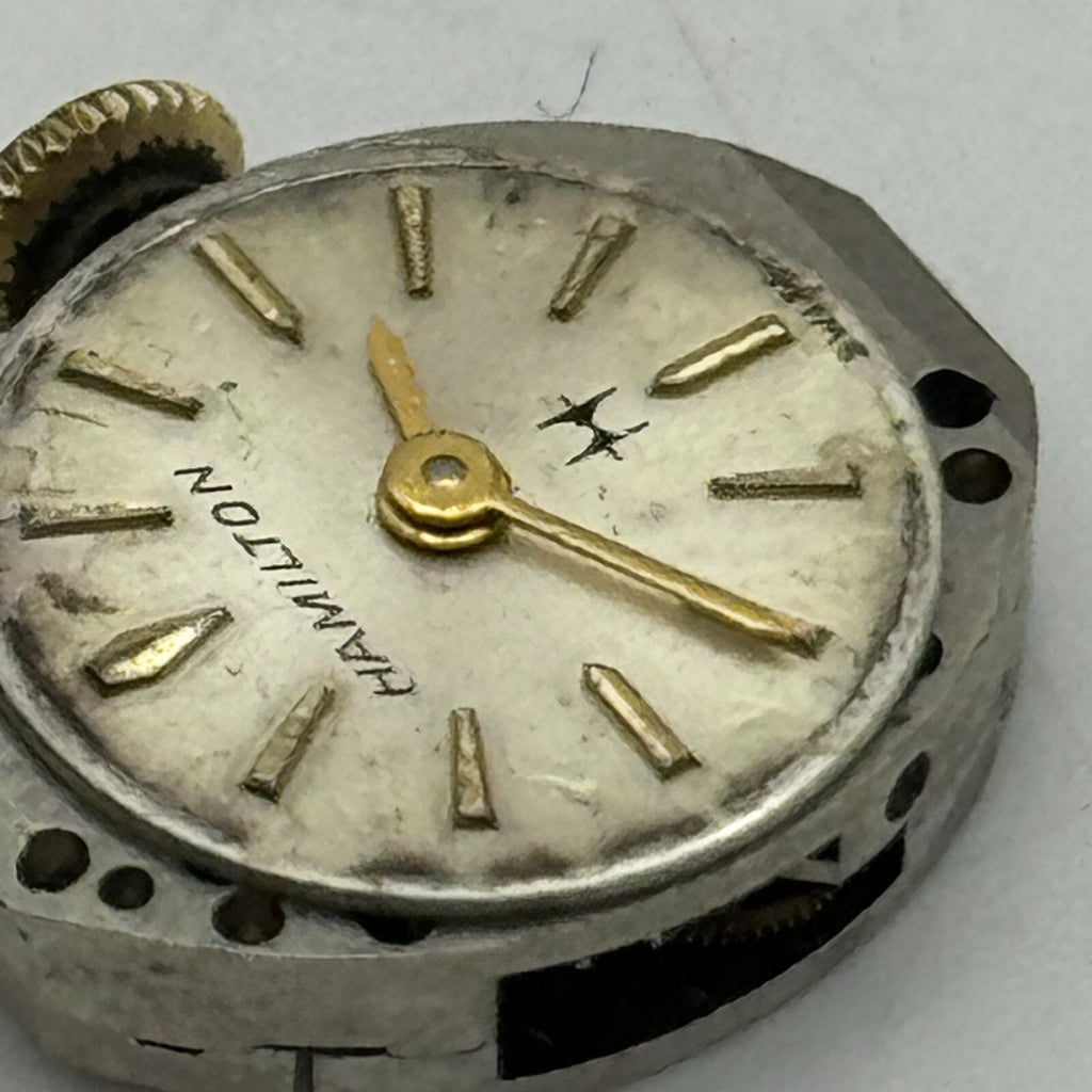 Hamilton 16 Watch Movement Ladies Manual Wind Vintage Swiss Parts 13mm