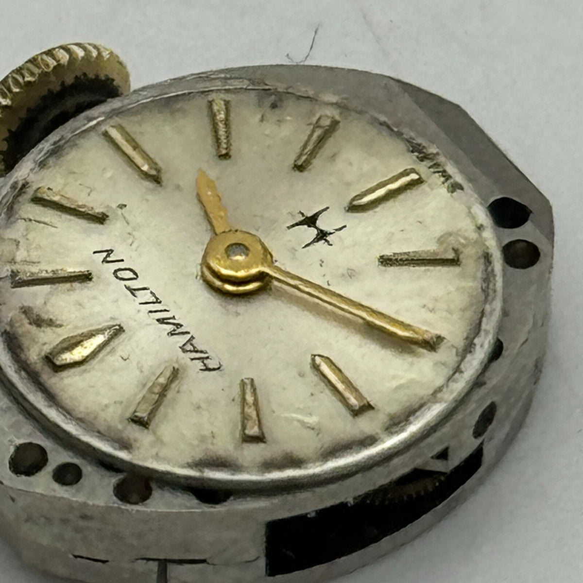 Hamilton 16 Watch Movement Ladies Manual Wind Vintage Swiss Parts 13mm