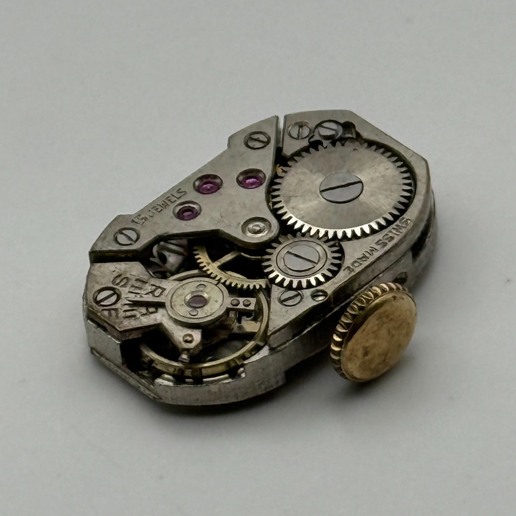 FEF 270 Watch Movement 15 Jewels Swiss Manual Wind Vintage Parts Repair 12.8mm