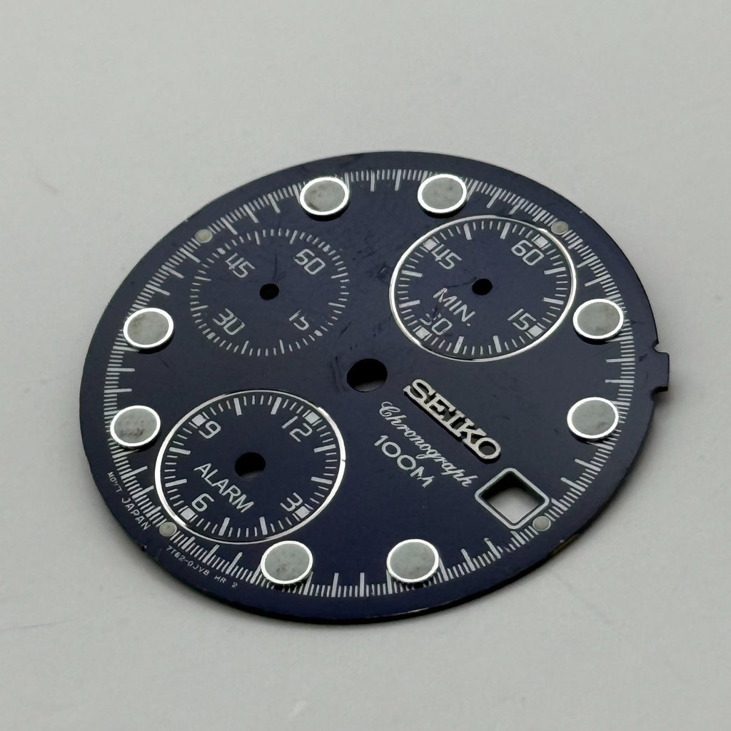 Seiko 7T62-0JV8 Watch Dial Chronograph Alarm 100M Spare Parts Repair 27.4mm