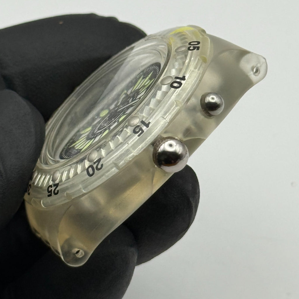 Vintage Swatch Scuba 200 Watch SDK907 Loomi Walk On 1996 ETA Quartz 40mm Parts 