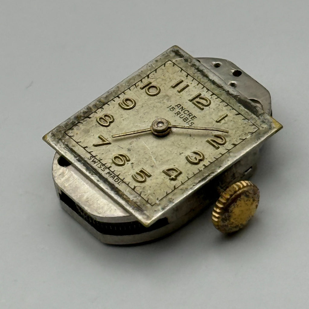 Peseux 120 Watch Movement Ancre 15 Rubis Swiss Manual Wind Parts Repair 12.8mm