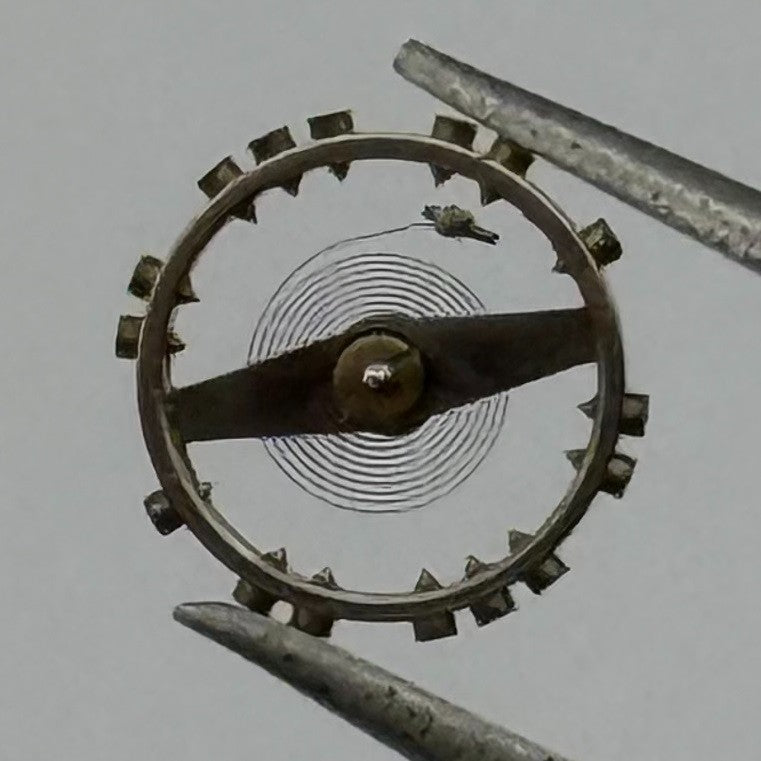 PUW 70 73 Balance Wheel Complete And Spring 5’’’ 517 Watch Movement Parts NOS