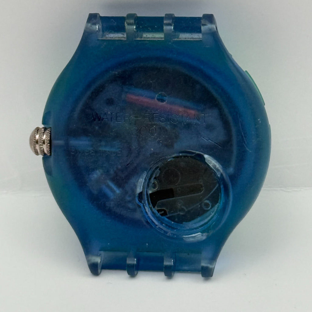 Vintage Swatch Scuba 200 Watch SDN100 Blue Moon 1990 ETA Quartz Swiss 40mm Parts