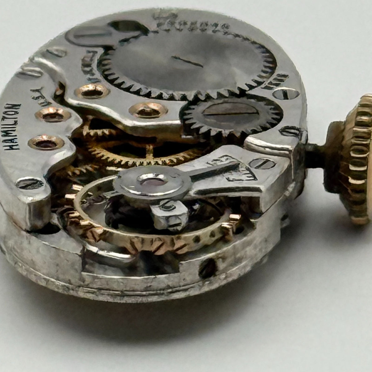 Hamilton 995A Watch Movement 17 Jewels USA Manual Wind Parts Repair 12.6mm