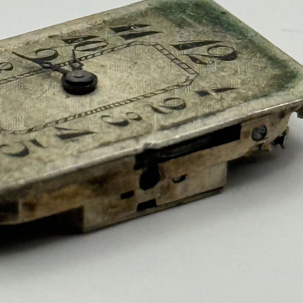 Majex EW Watch Movement - Tank 17 Jewels Tonneau - For Parts / Repair - 15.5mm
