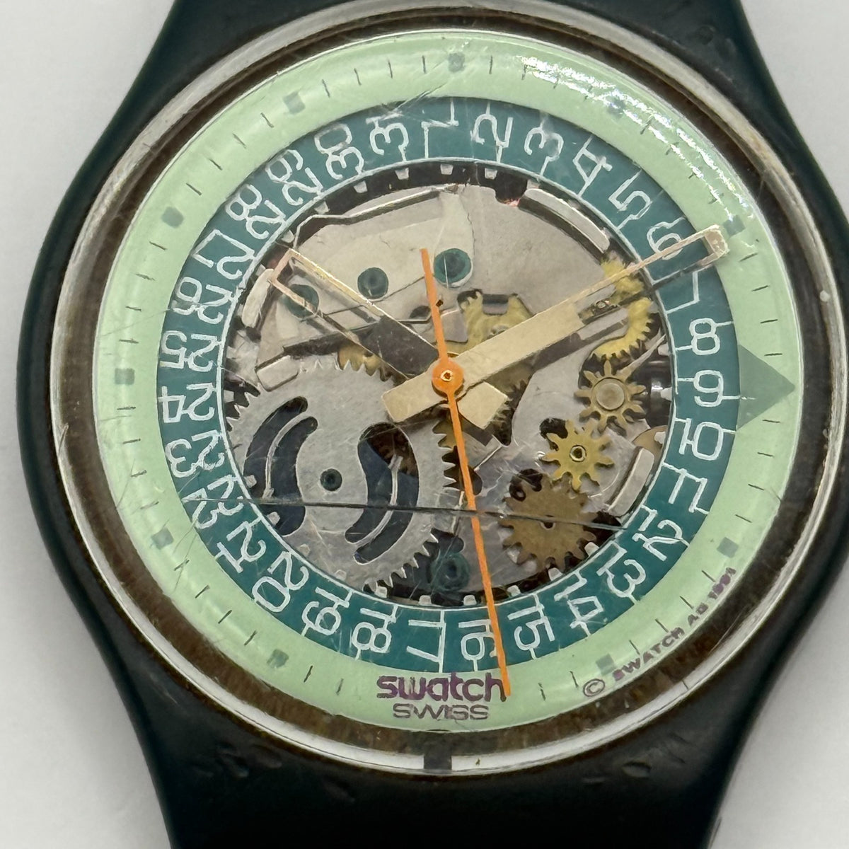Vintage Swatch Gents Watch GG403 Steel Lite 1991 ETA Quartz Swiss 33mm Parts 