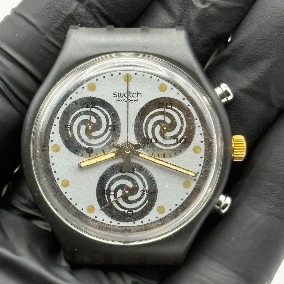 Vintage Swatch Chrono Watch SCM101 Sirio 1991 ETA Quartz Swiss 39mm Parts Repair