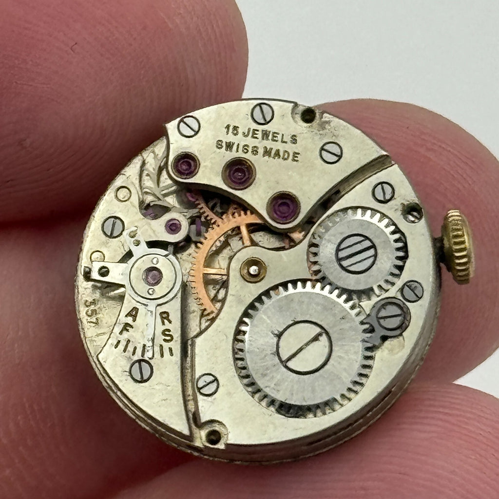 Cal 357 Watch Movement - H Samuel Acme Lever - For Parts / Repair - 19.7mm