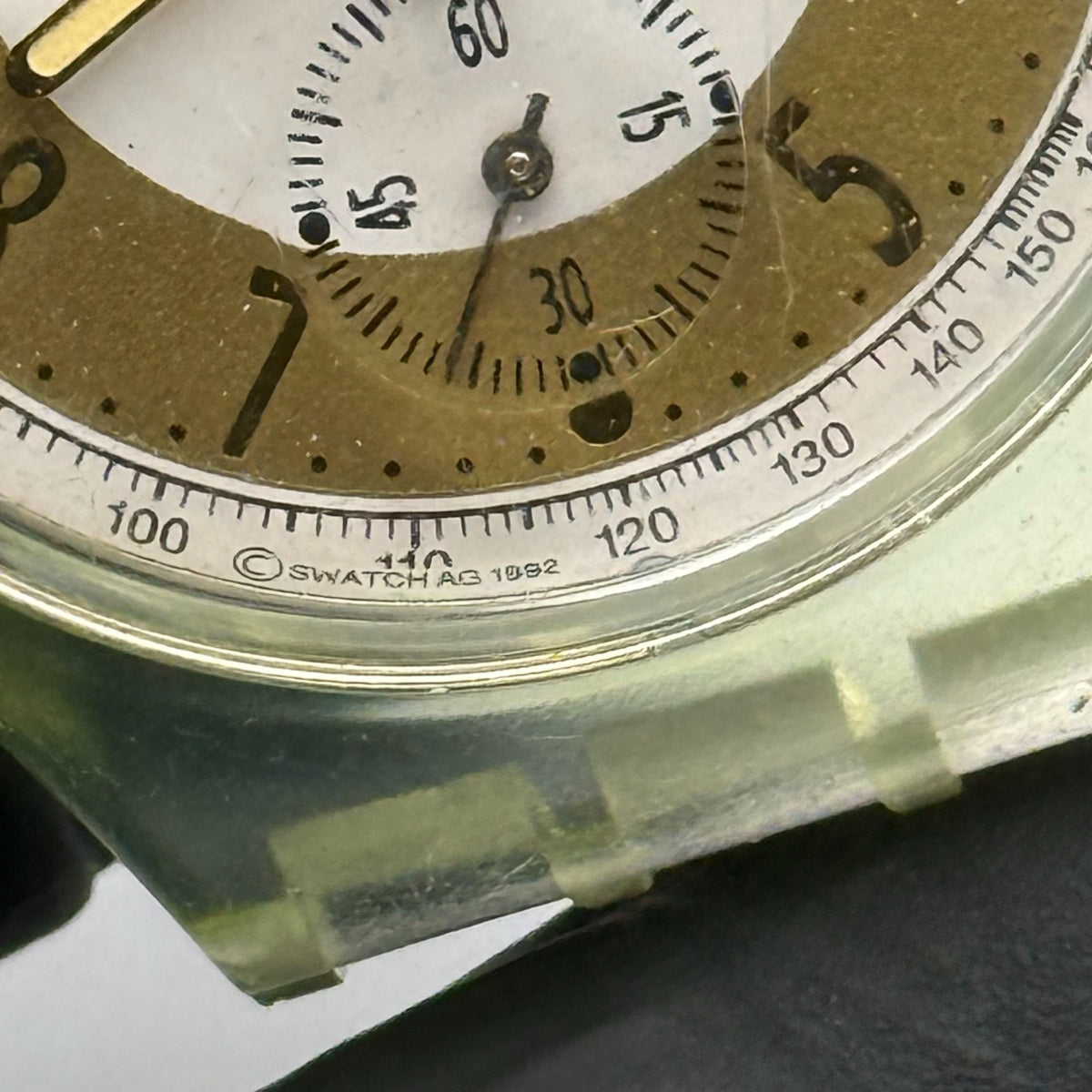 Vintage Swatch Chrono Watch SCG100 Golden Globe 1992 ETA Quartz Swiss 39mm Parts