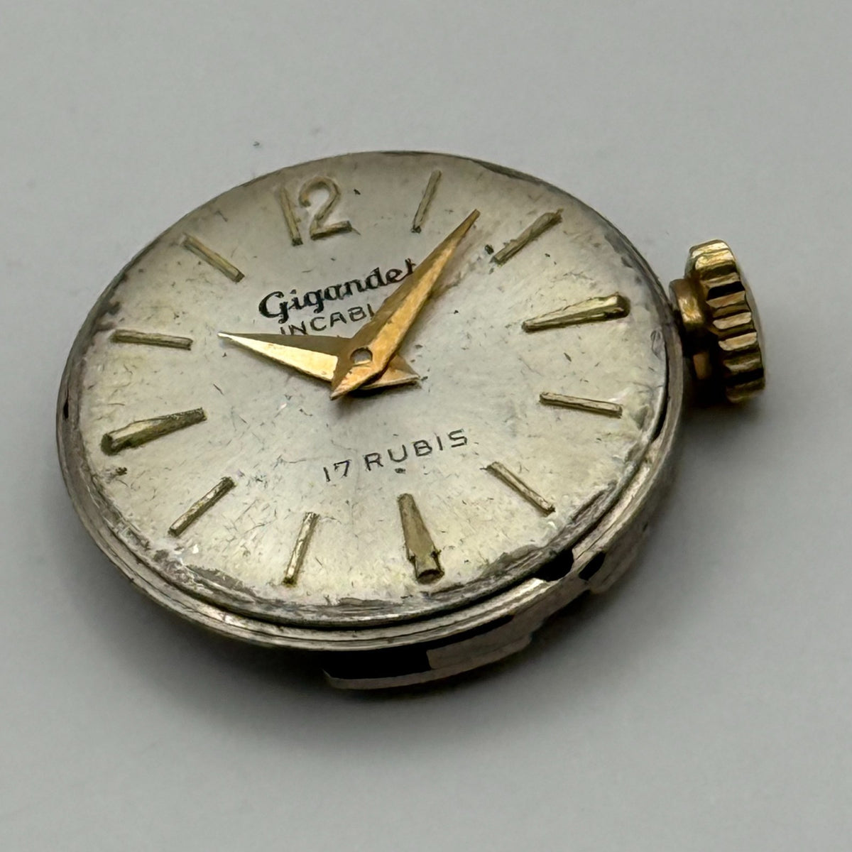 FHF 34 Watch Movement Gigandet Incabloc 17 Rubis Ladies Manual Wind Parts 17.4mm