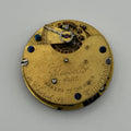 English Lever Pocket Watch Movement - Russells Liverpool - Parts / Repair 32.1mm