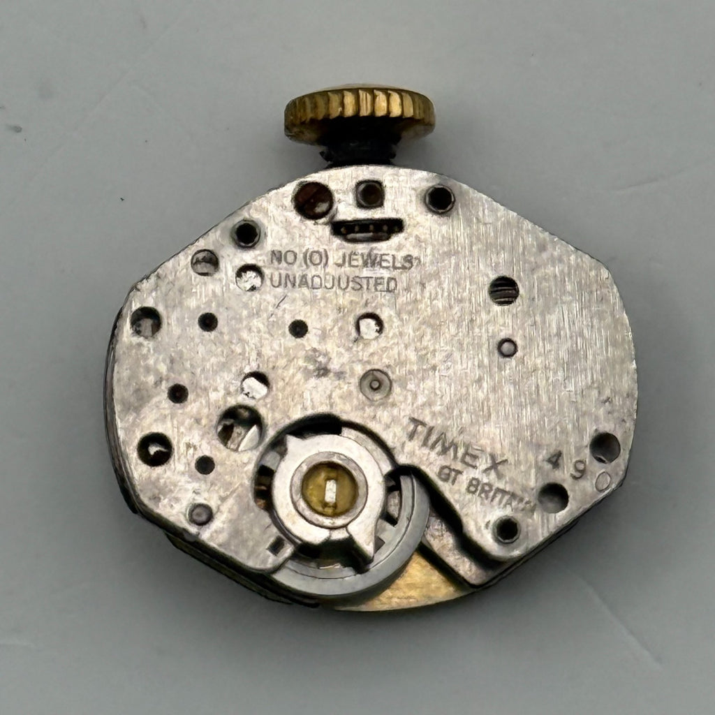Timex 490 Watch Movement Gt. Britain Unadjusted Manual Wind Parts Repair 15.1mm