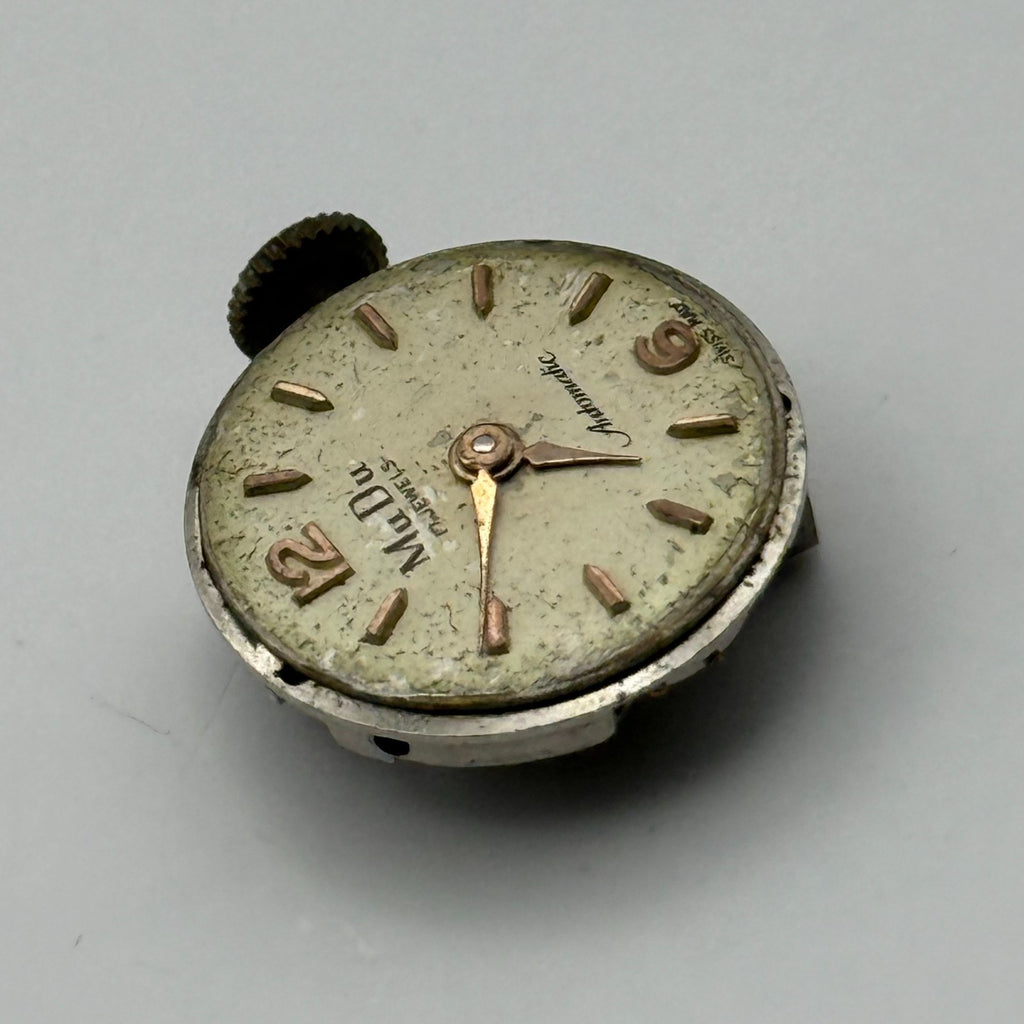 AS 1477 Watch Movement A. Schild MuDu 17J Swiss Automatic Parts Repair 16.3mm