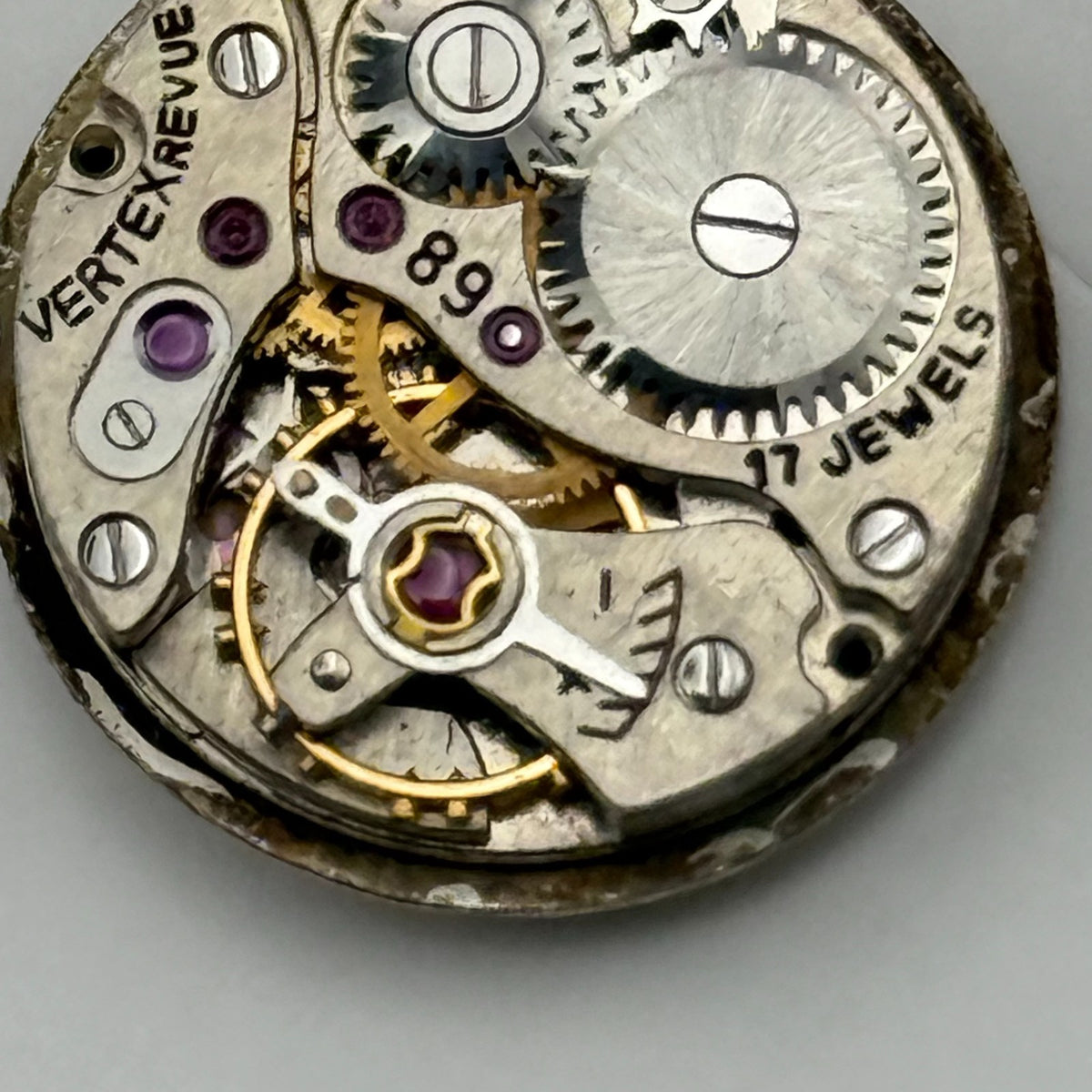 Vertex Revue 89 Watch Movement Swiss 17J Manual Wind Parts Repair Spares 15.2mm
