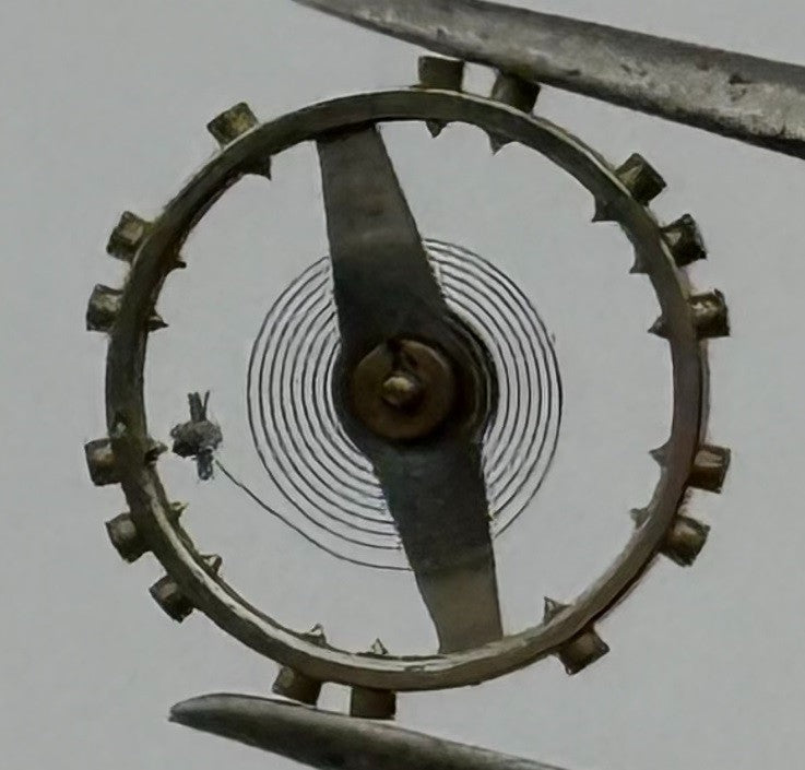 AS 1051 Balance Wheel Complete And Spring 5¼’’’ 34 M Watch Movement Parts NOS