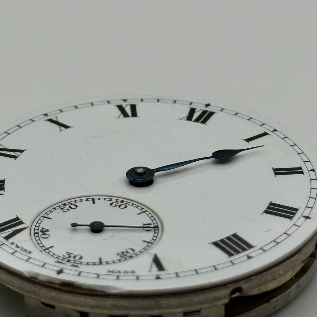 Swiss Lever Good Quality Pocket Watch Movement - Running - Parts / Repair 43mm