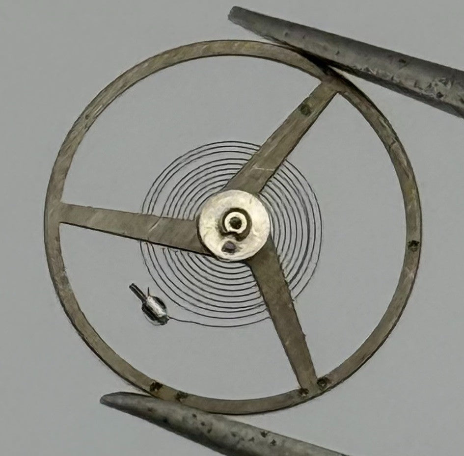 Felsa 4000 4010 Balance Wheel Complete And Spring 1435 Watch Movement Parts NOS