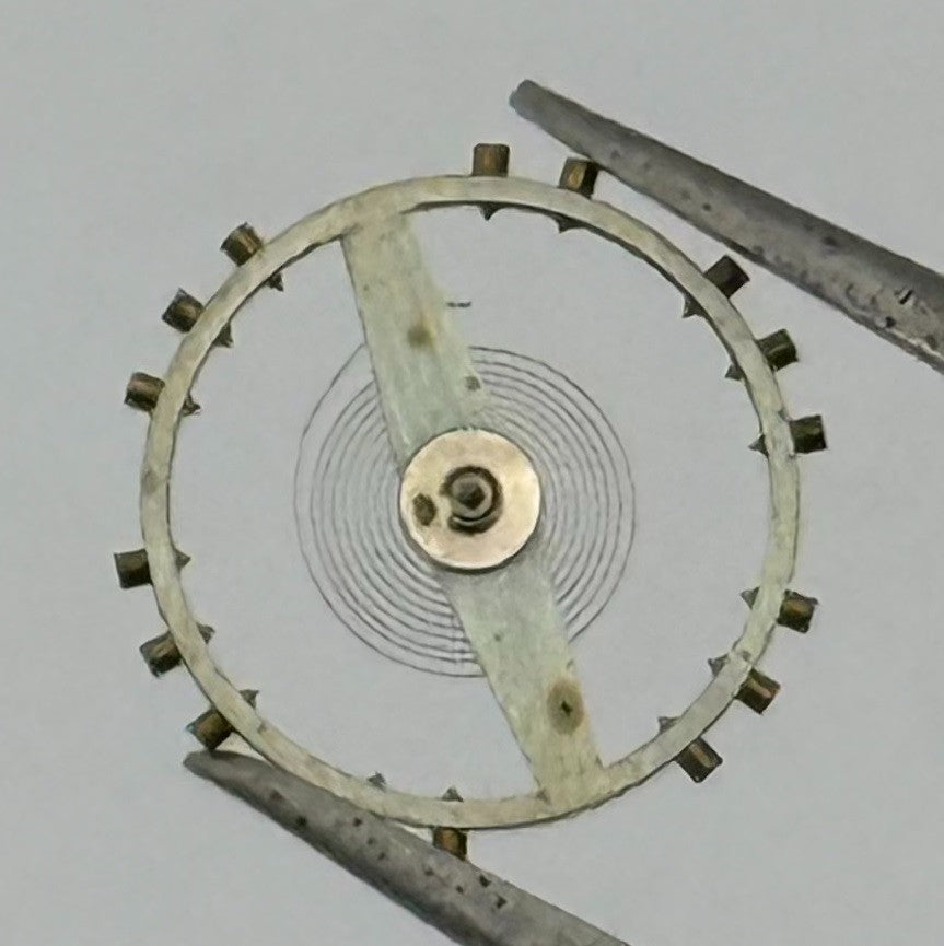 Peseux 320 Balance Wheel Complete And Spring Renata 1448 M Watch Movement Parts