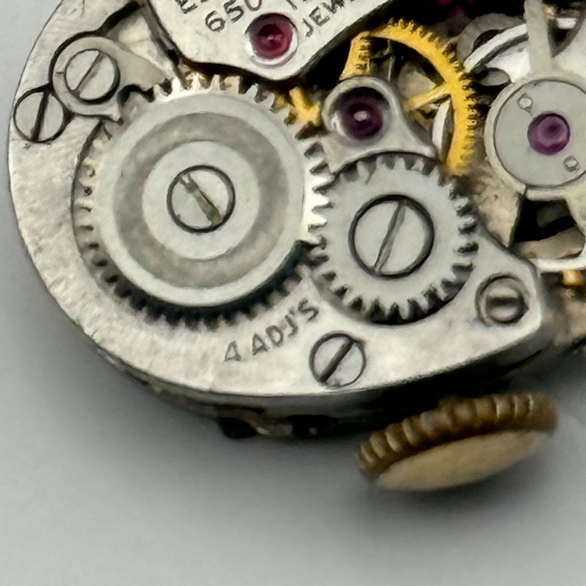 Lady Elgin 650 Watch Movement 19 Jewels U.S.A. Manual Wind Parts Repair 12.7mm