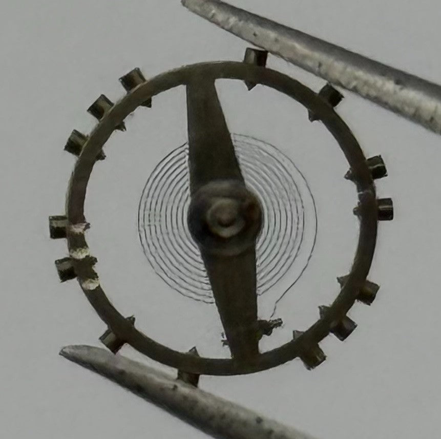 Derby 40 N Balance Wheel Complete And Spring 8¾’’’ 664 Watch Movement Parts NOS
