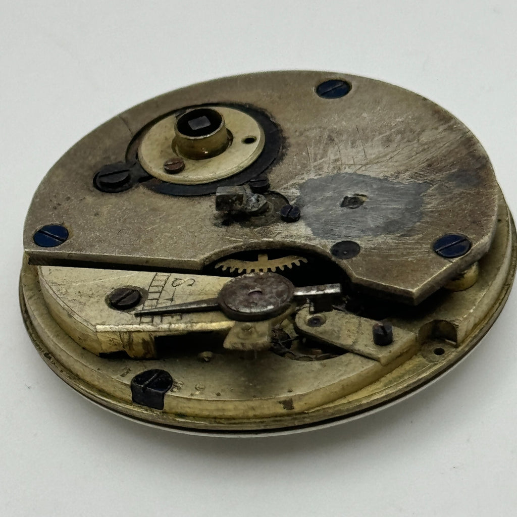 Antique Pocket Watch Movement Key Wound Parts Repair Spares 36.2mm
