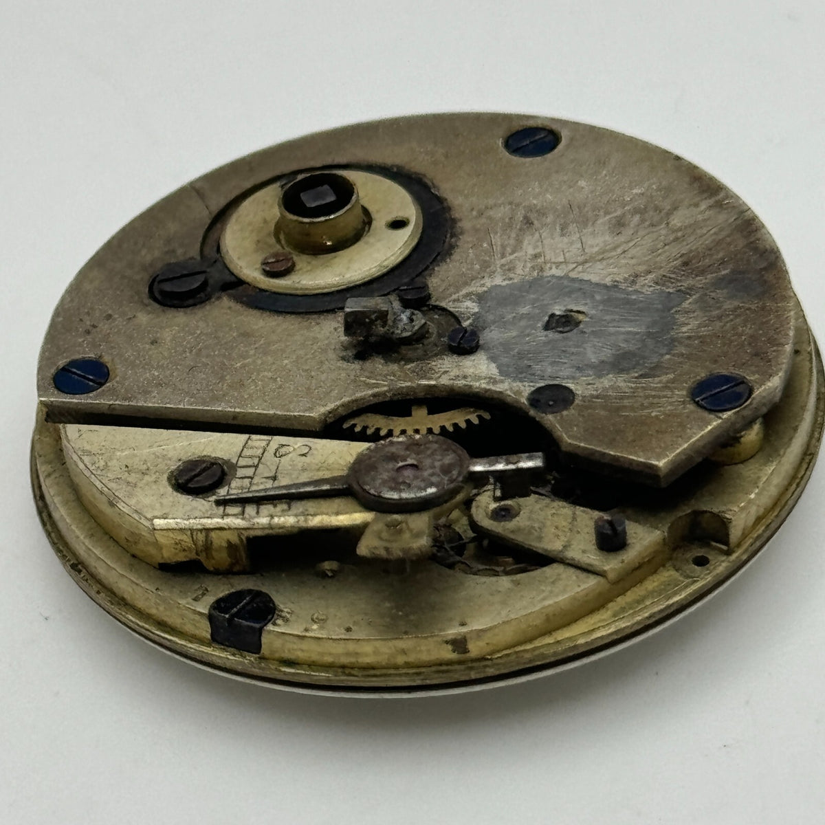 Antique Pocket Watch Movement Key Wound Parts Repair Spares 36.2mm