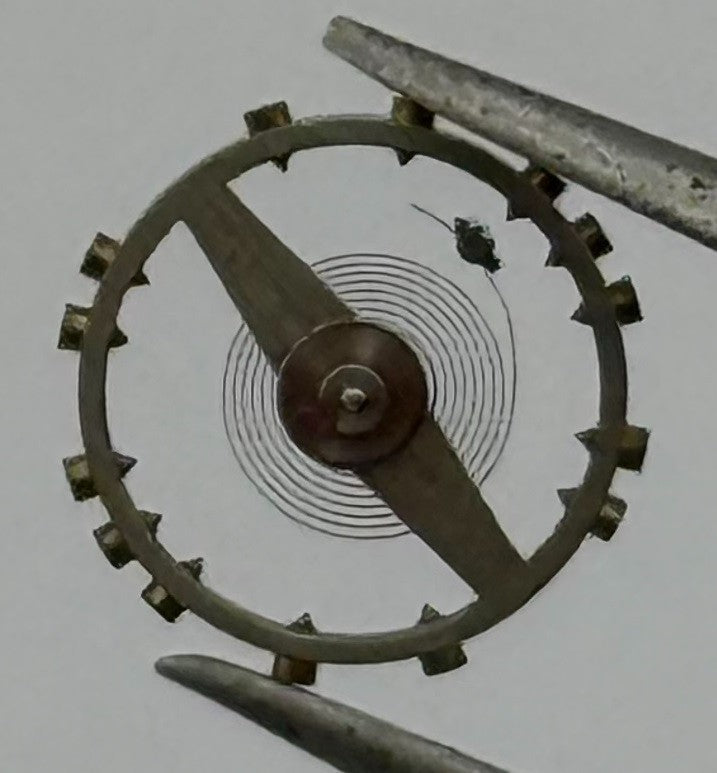 FEF 370 Balance Wheel Complete And Spring 6¾ x8’’’ 2947 Watch Movement Parts NOS