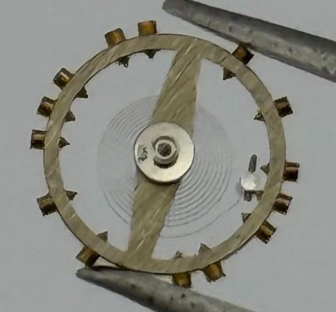 FHF 59 Balance Wheel Complete And Spring Renata 1231 M Watch Movement Parts NOS