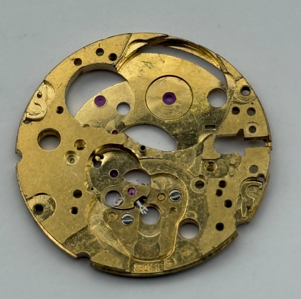 ETA 2801-1 ST Watch Movement - Main Plate - For Parts / Repair - 25.9mm