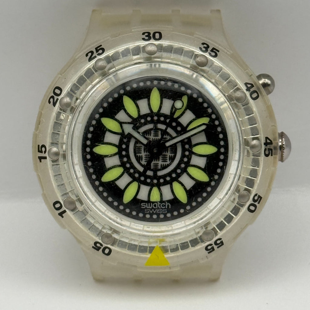 Vintage Swatch Scuba 200 Watch SDK907 Loomi Walk On 1996 ETA Quartz 40mm Parts 