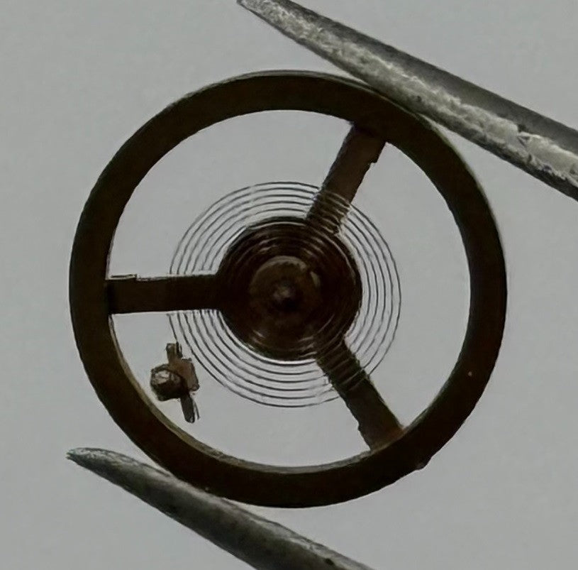 Rego 201 Balance Wheel Complete And Spring 9¾’’’ Watch Movement Parts NOS