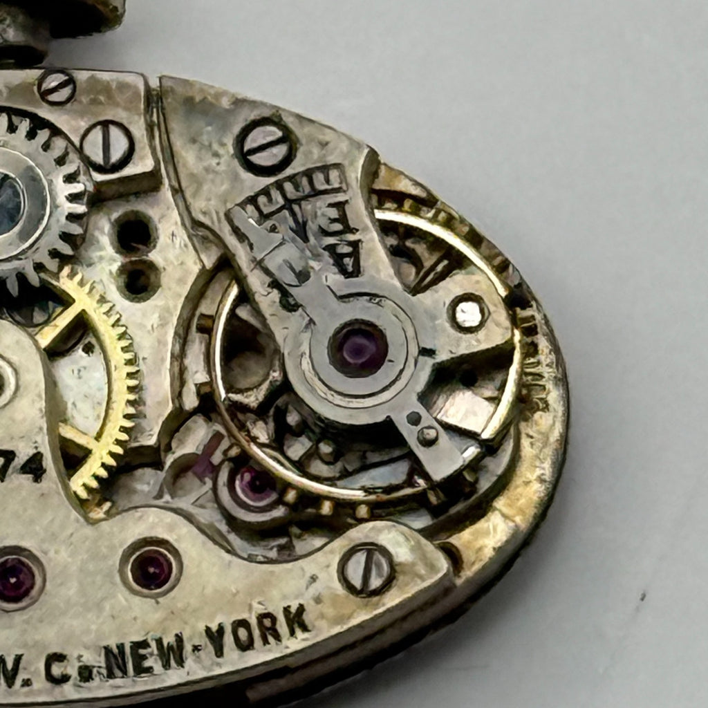 Gothic Jar-Proof Watch Movement New York American Ladies 15 Jewels Parts 14.8mm