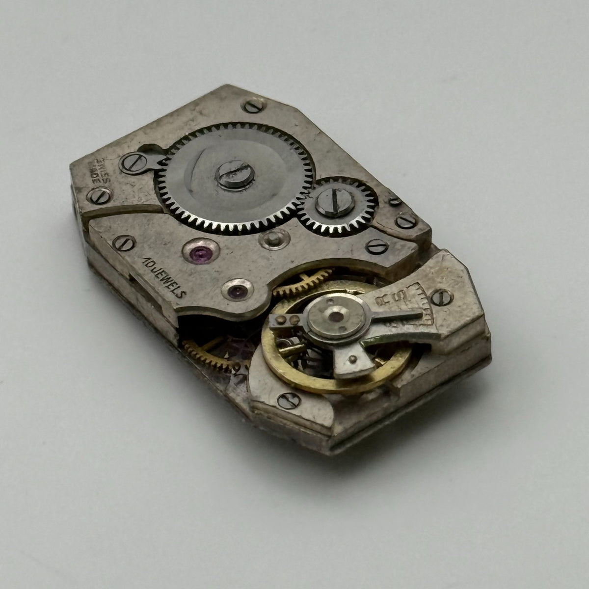 AS 519 Watch Movement A. Schild 10 Jewels Swiss Manual Wind Parts Repair 15.4mm