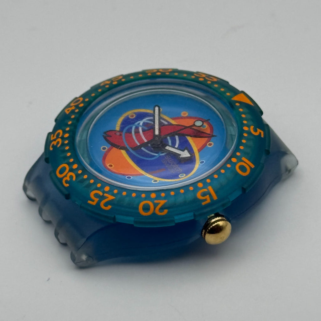 Vintage Swatch Scuba 200 Watch SDN115 Underpressure 1994 ETA Quartz 40mm Parts 