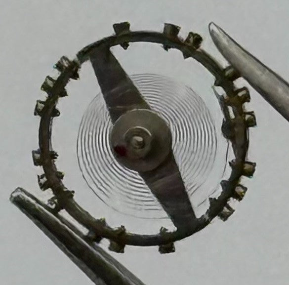 Peseux 100 Balance Wheel Complete And Spring 5¼’’’ Watch Movement Parts NOS
