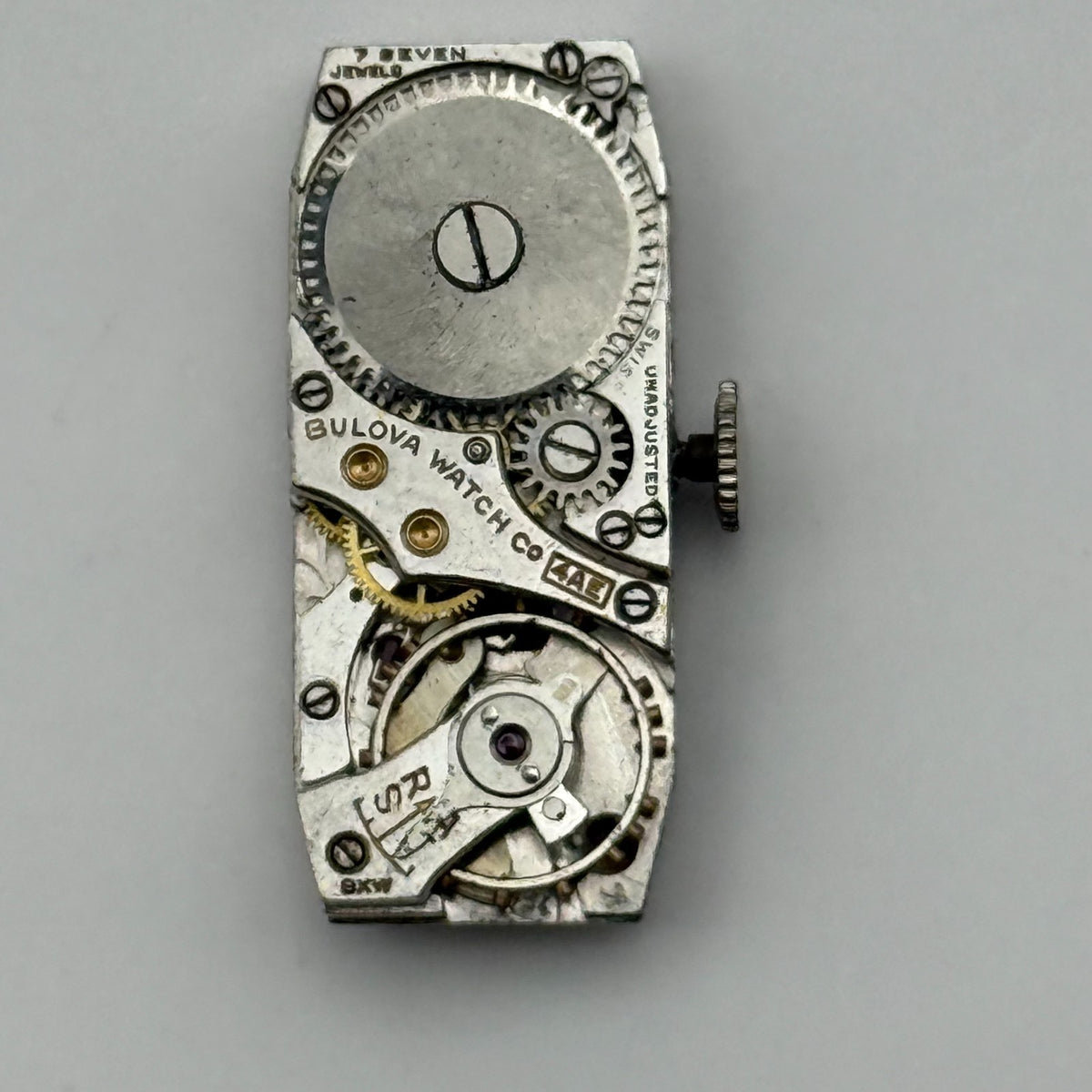Bulova 4AE Watch Movement 7 Jewels Swiss Manual Wind Parts Repair 10.9mm