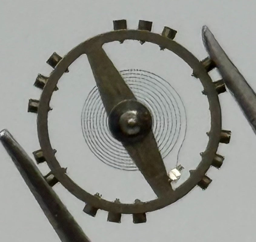 Derby 40 Balance Wheel Complete And Spring 8¾’’’ 102 M Watch Movement Parts NOS