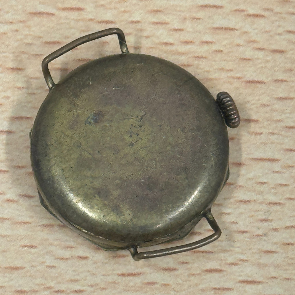 Enamel Bezel Trench Style Watch - Antique ? - Unusual Swiss - Spares/Repairs